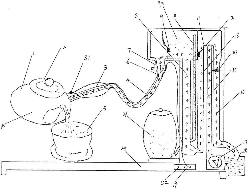 功夫茶即熱隨手泡茶機(jī)的制作方法附圖