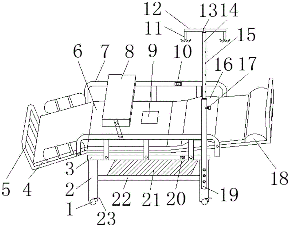一種新型醫(yī)用便捷護理床的制作方法附圖