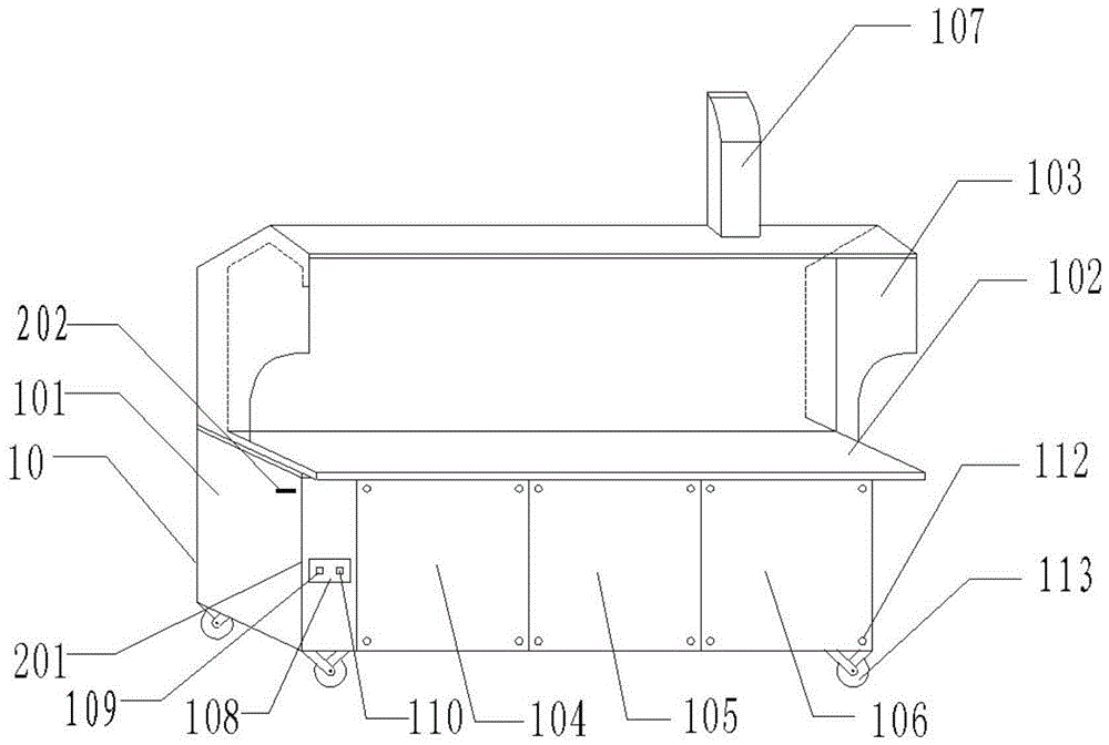 一種無煙無味移動式燒烤車的制作方法附圖