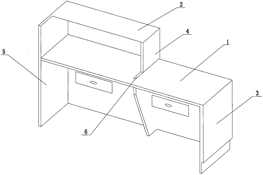 一種分體可拆卸式護士站吧臺的制作方法附圖