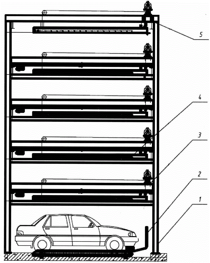 升降橫移式立體智能汽車充電車庫的制作方法附圖