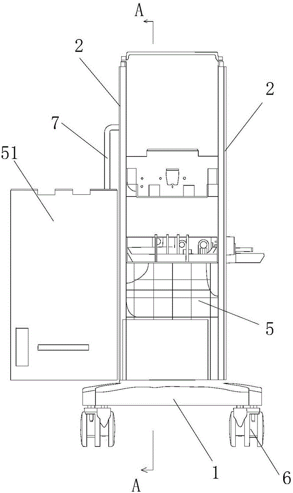 麻醉推車架的制作方法附圖