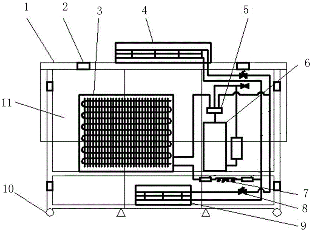 一種便攜式冷熱自控型空調(diào)工作臺(tái)的制作方法附圖