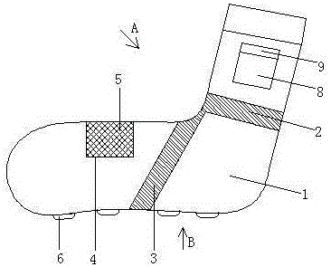 設(shè)有口袋的護(hù)踝防滑運(yùn)動(dòng)襪的制作方法附圖