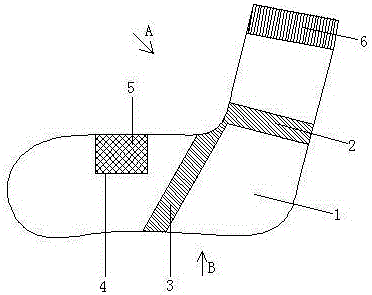 運動襪的制作方法附圖