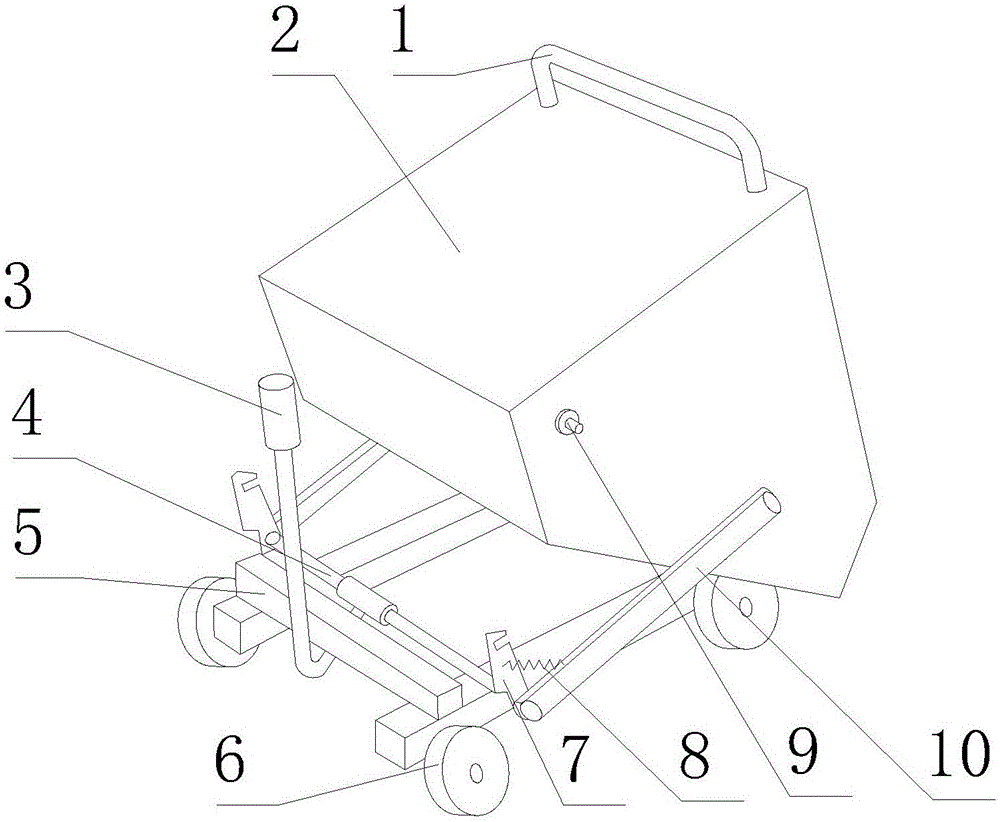 一種便于卸貨的搬運(yùn)車(chē)的制作方法附圖