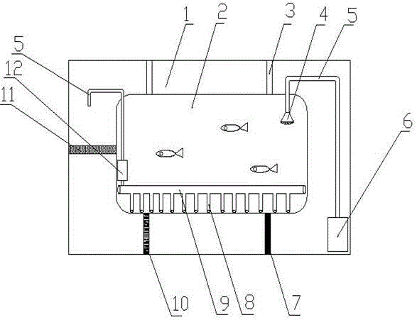 除缸底污物和循環(huán)利用水的魚缸的制作方法附圖