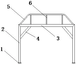 一種煤礦井下用膠帶輸送機(jī)行人過(guò)橋的制作方法附圖