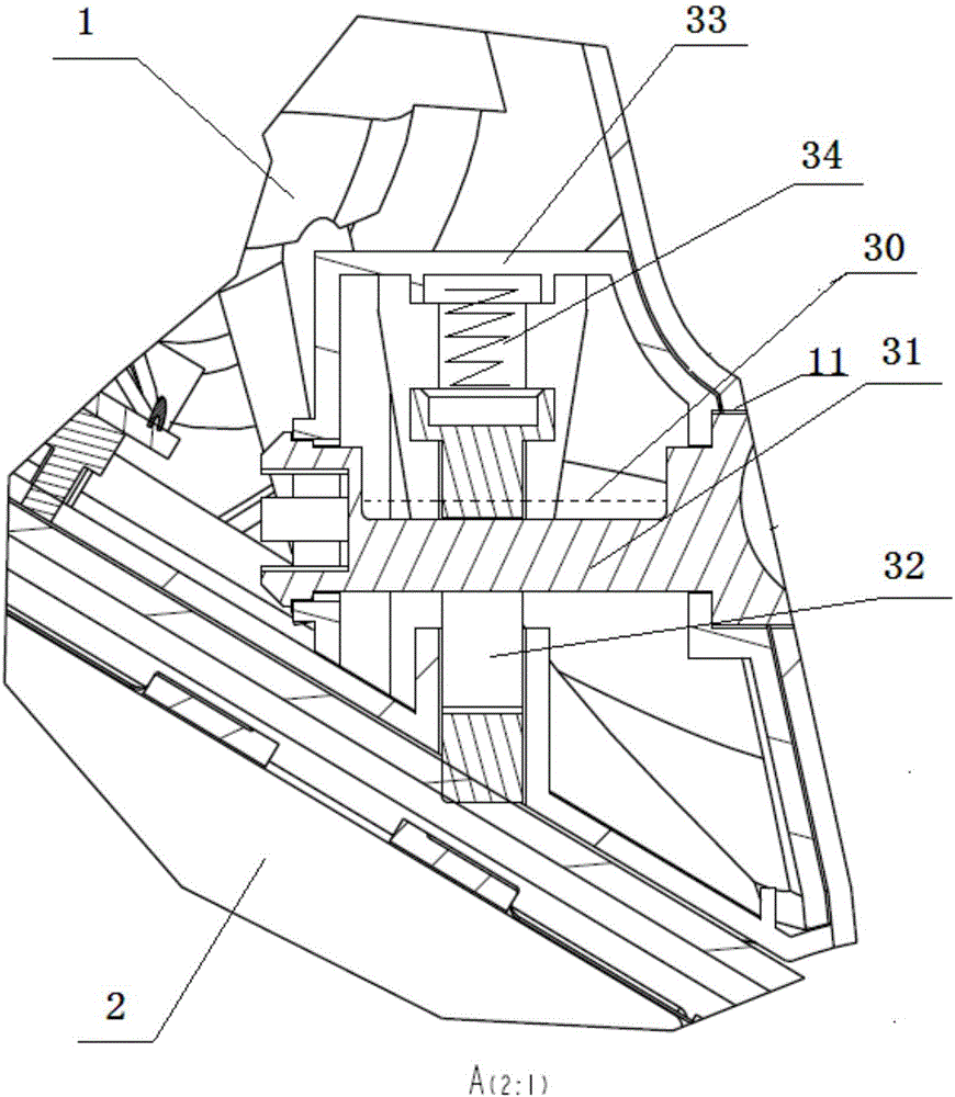 用于吸塵器主機(jī)上的安全結(jié)構(gòu)的制作方法附圖