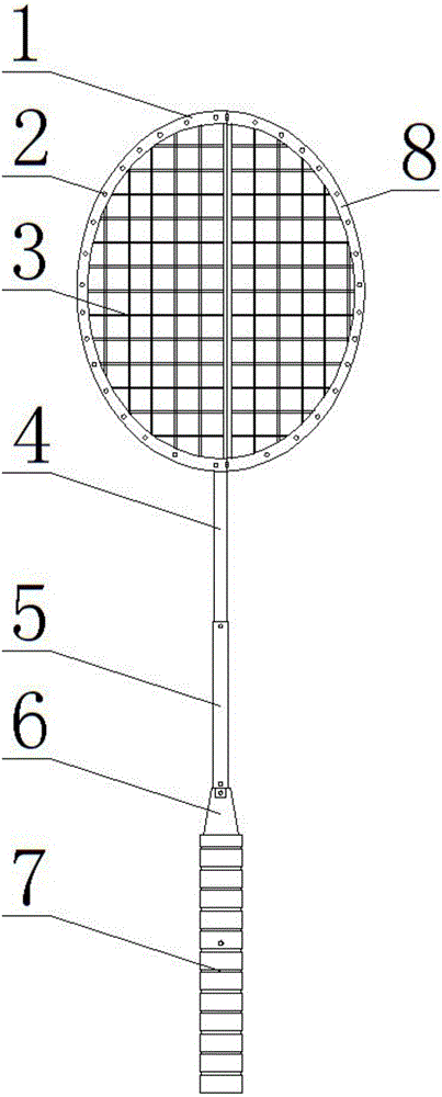 一種新型羽毛球拍的制作方法附圖