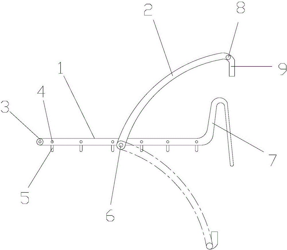 一種可拆卸陽臺衣架的制作方法附圖