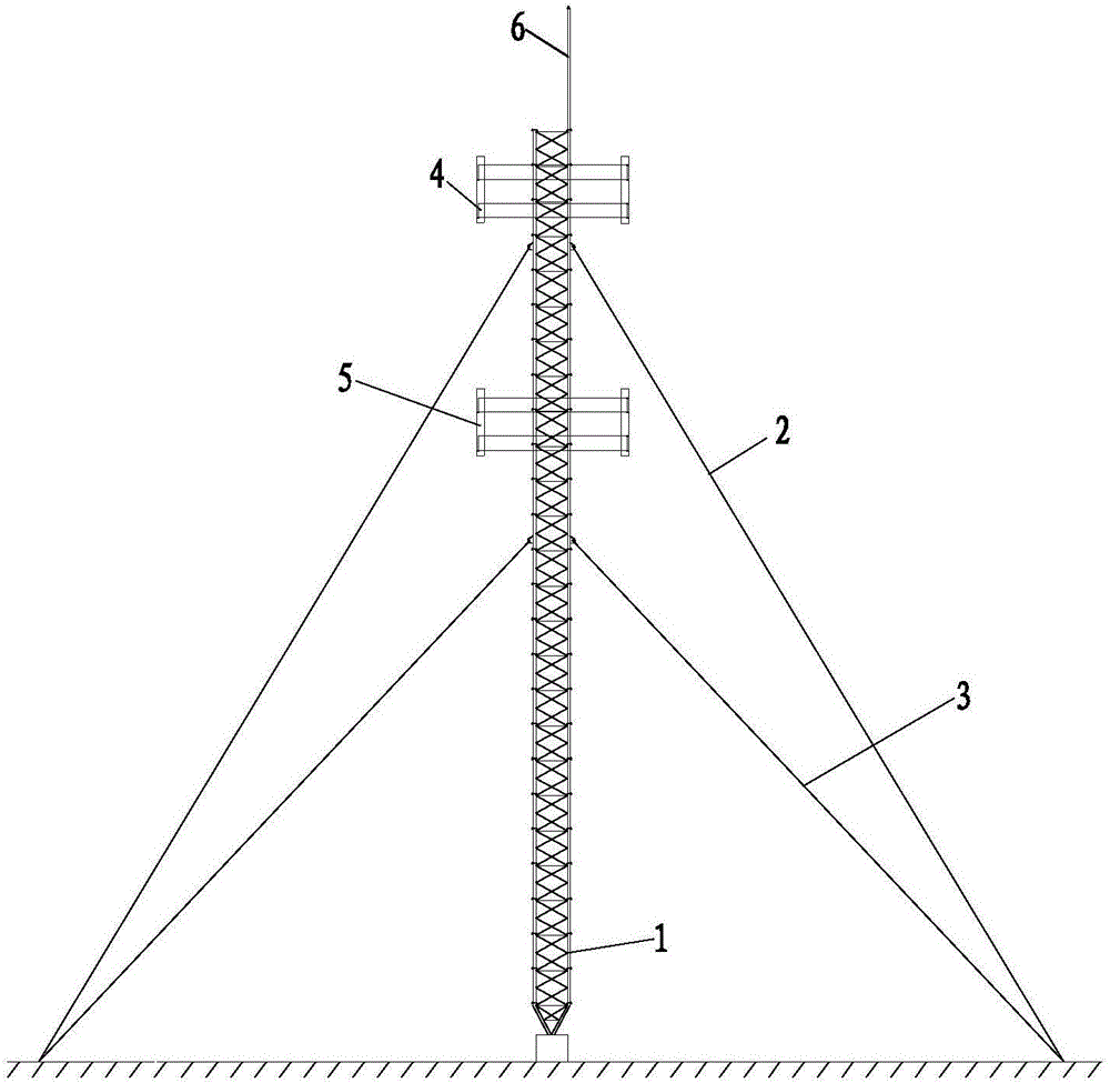 新型拉線鐵塔的制作方法附圖
