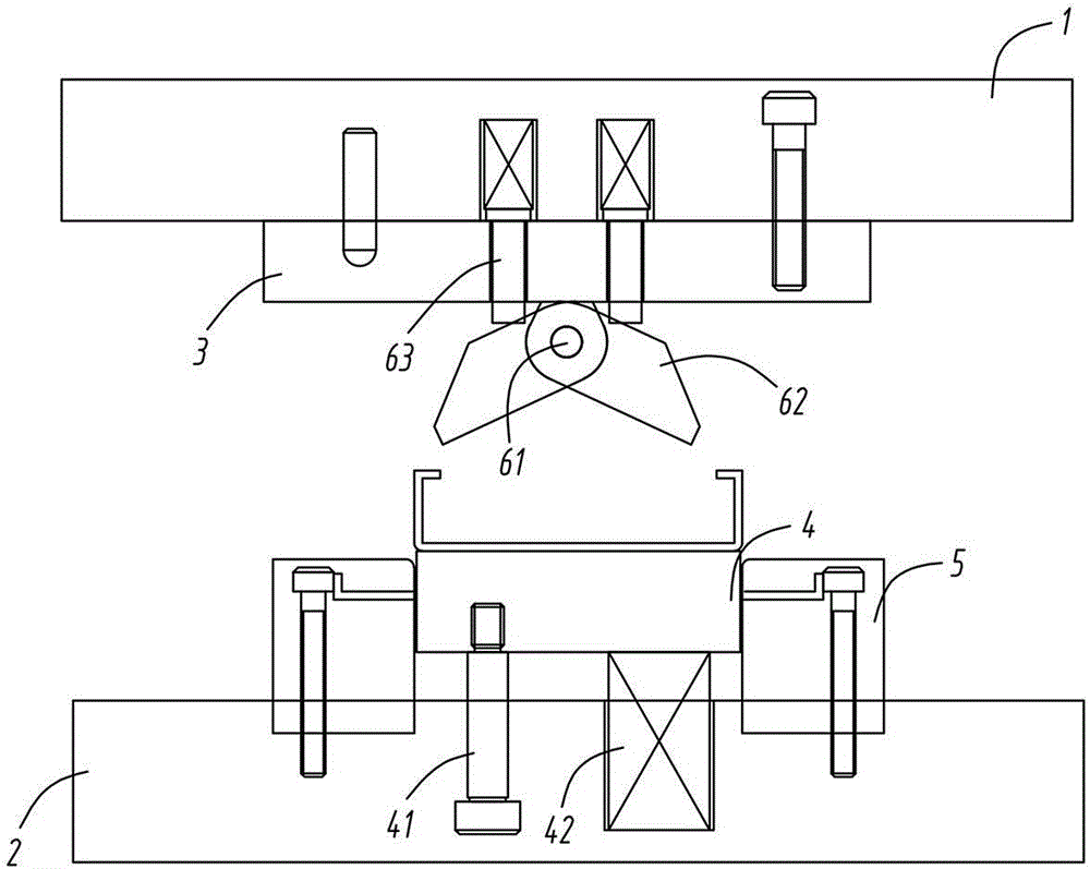 一種沖壓模具的折彎成型脫料結構的制作方法附圖