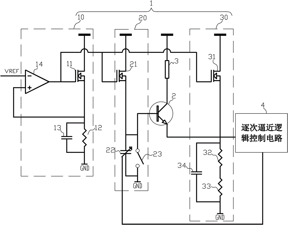 一種應(yīng)用于濾波器上的片上電容校正電路的制作方法附圖