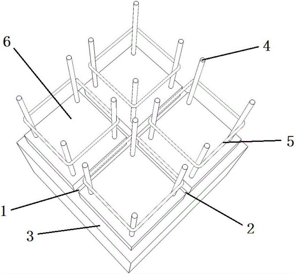 四束狀超高性能混凝土約束普通混凝土矩形柱的制作方法附圖