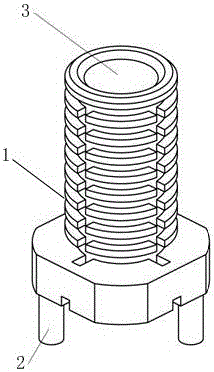 螺旋電感骨架的制作方法附圖