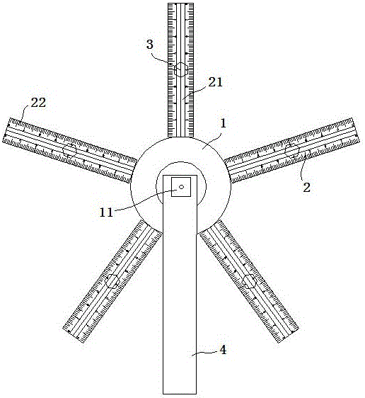 一種汽車懸架高度測量輔助工具的制作方法附圖