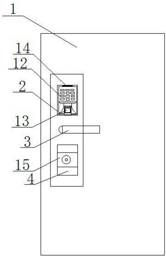 一種多功能密碼指紋鎖防盜門(mén)的制作方法附圖