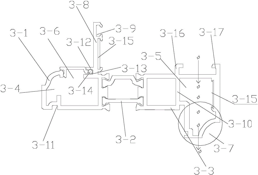 一種防蚊防盜窗的扇副框的制作方法附圖