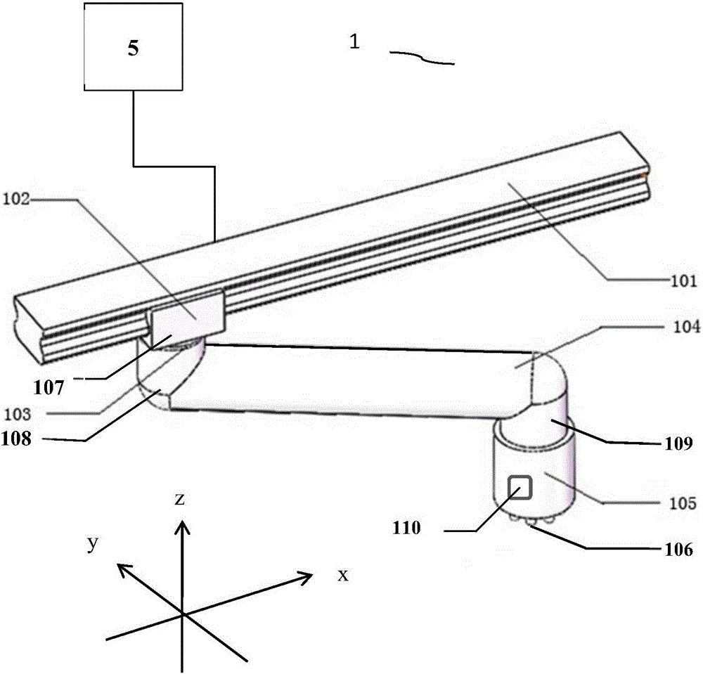 一種車(chē)載自動(dòng)充電機(jī)械臂及載有該機(jī)械臂的電動(dòng)汽車(chē)的制作方法附圖