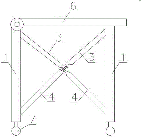 一種安裝拆卸方便的門式腳手架的制作方法附圖