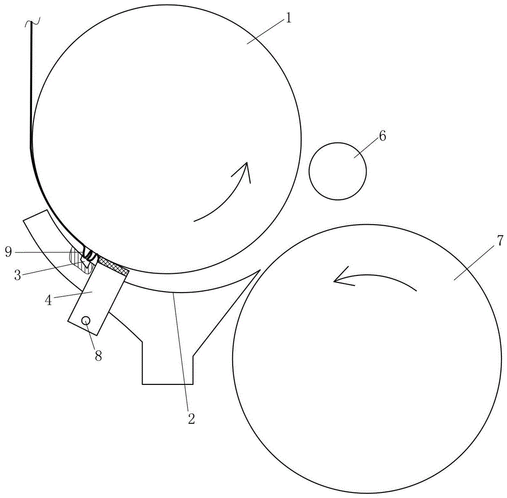 復(fù)卷機(jī)的吸風(fēng)起卷機(jī)構(gòu)的制作方法附圖