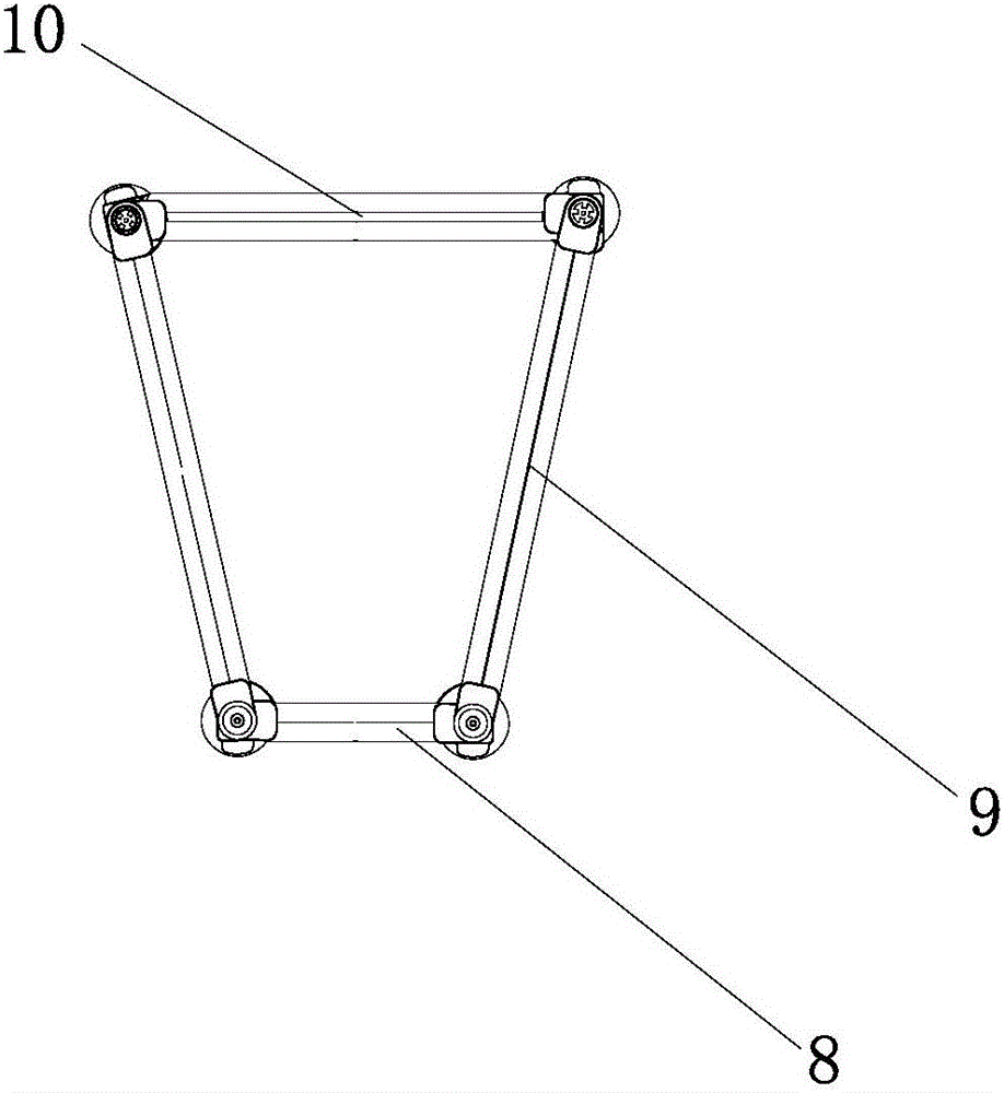 一種梯形凳面折疊椅架結構的制作方法附圖