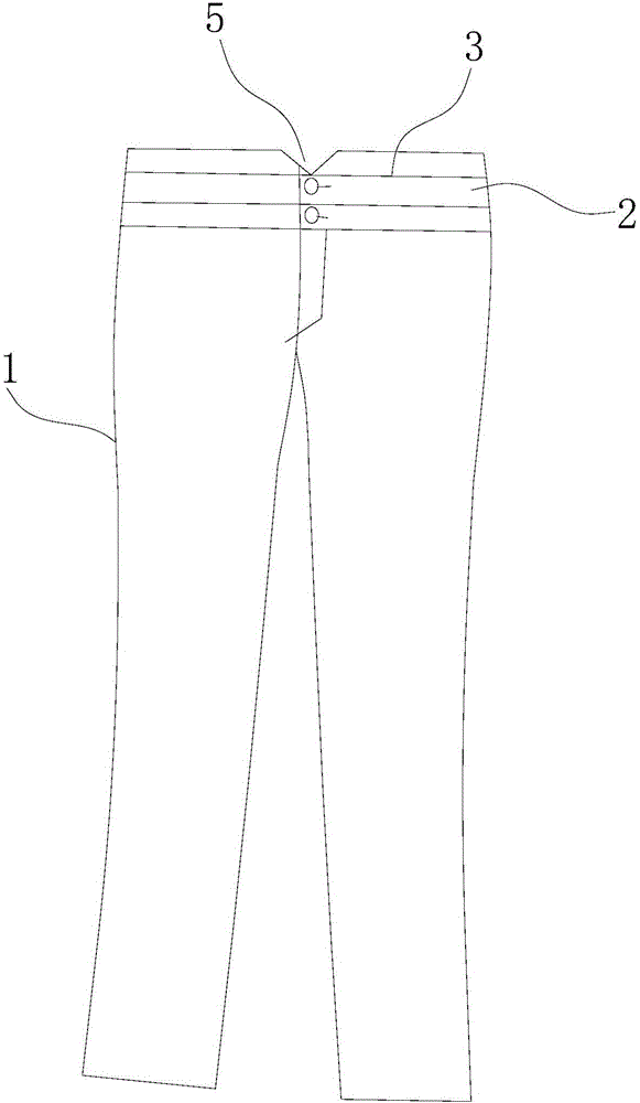 一種舒腰護(hù)臍牛仔褲的制作方法附圖